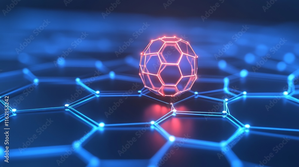Poster networked sphere abstract data visualization