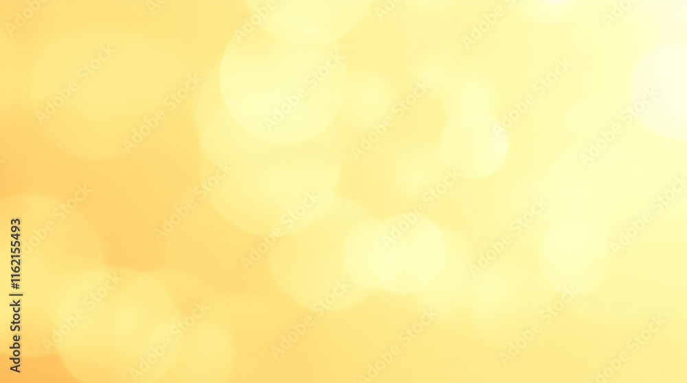 Aufkleber golden yellow blurred bokeh background creating festive atmosphere