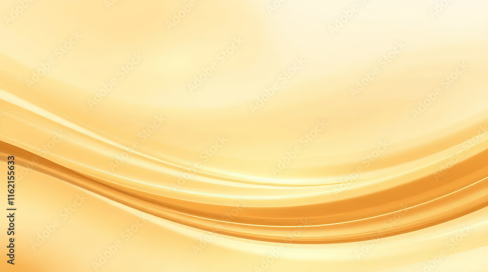Aufkleber golden abstract smooth flowing lines background design