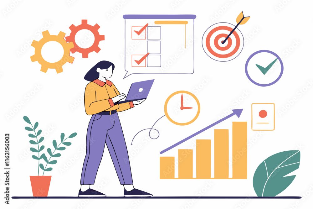 Aufkleber ai generates business insights effective planning tools for growth in a creative workspace