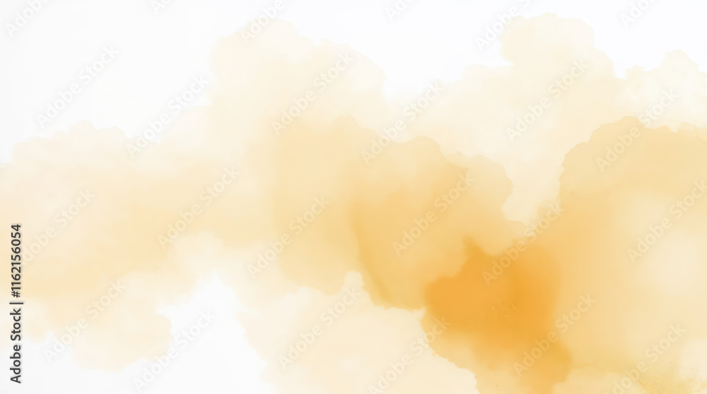 Aufkleber abstract yellow watercolor painting creating soft and dreamy background