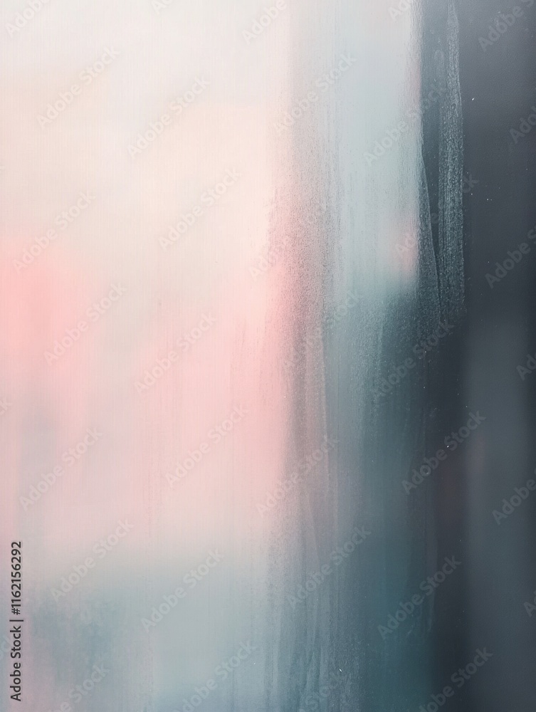 Poster blurred mirror reflecting vague human emotions during quiet moments, ideal for contemplative thought