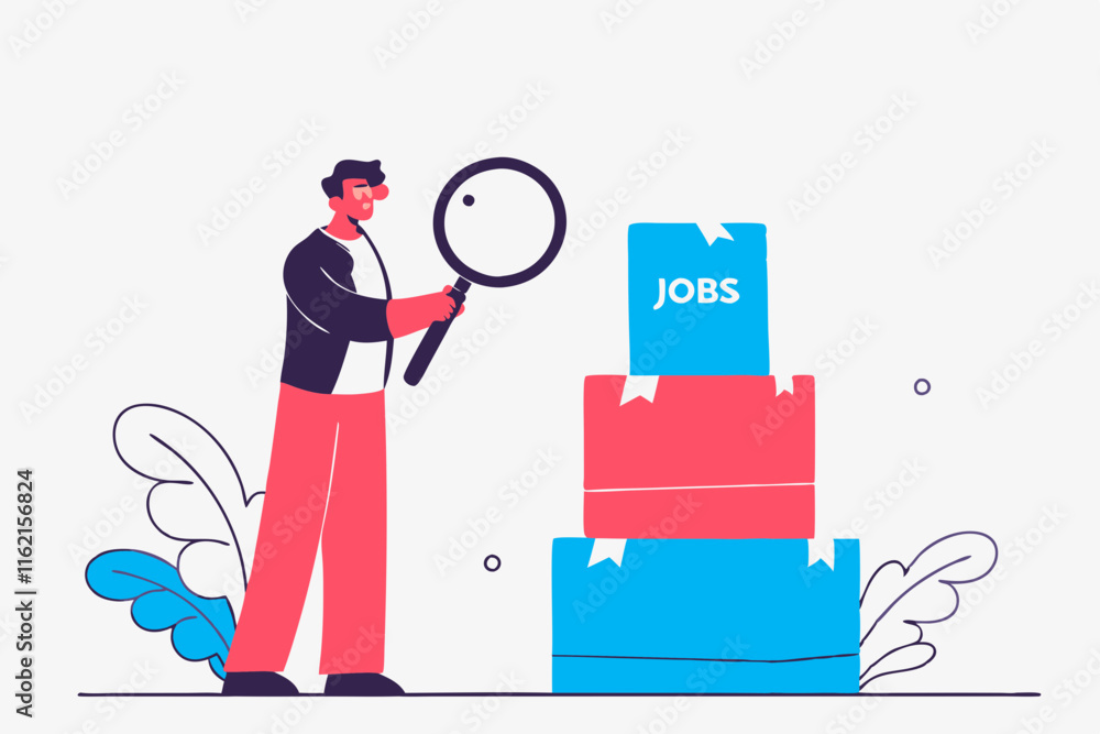Poster ai-generated career opportunities exploring jobs in a dynamic environment with innovative insights