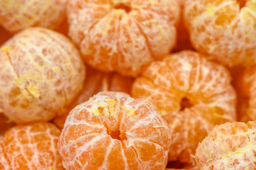 Juicy citrus delight showcases vibrant orange mandarins in a sunlit market setting