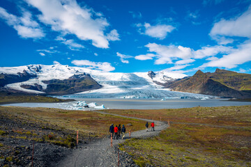 The stunning Skeiðarárjökull glacier near Iceland’s expansive Vatnajökull region in Europe