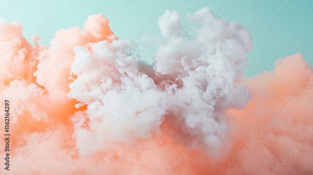 Poster misty atmosphere with soft haze, ethereal fog enveloping the scene, creating a serene backdrop, invi