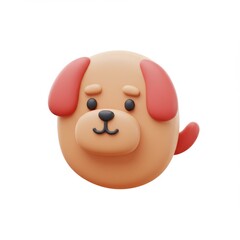 Obraz premium 3D rendering of a dog isolated on a white background