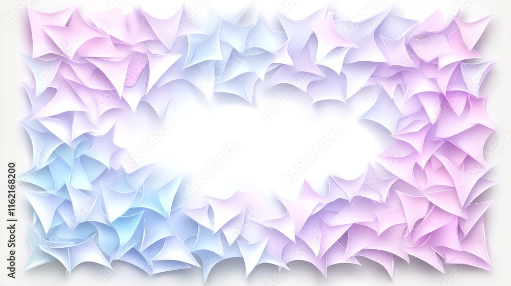 Poster pastel triangle frame abstract background design