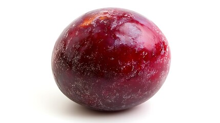 Obraz premium Fresh red plum fruit nature food photography white background