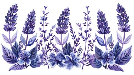 Soft-focused lavender flowers at sunset, blooming violet lavender in a summer landscape, illuminated by sunlight, ideal for aromatherapy, perfume ingredients, and harvest-themed designs.

