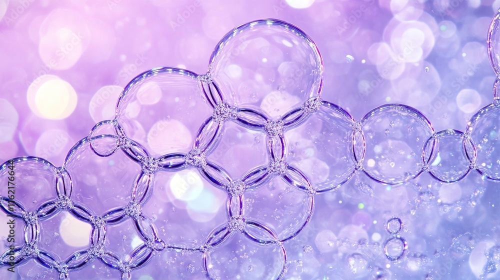 Poster purple bubbles abstract background texture design