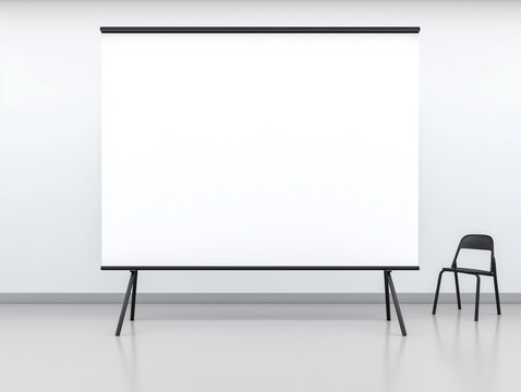 Empty Flip Chart Ready for Creative Display or Presentation