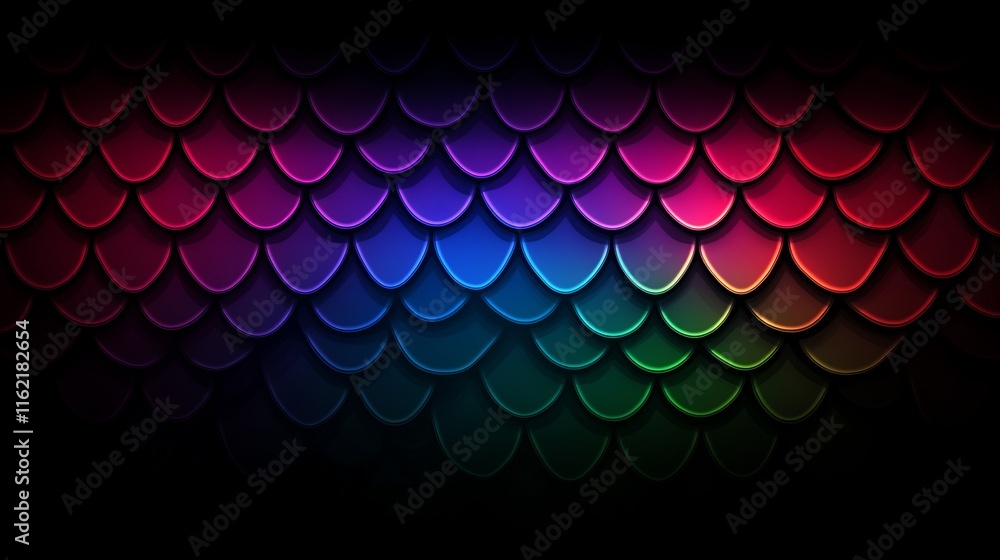 Poster rainbow scaled pattern abstract gradient design