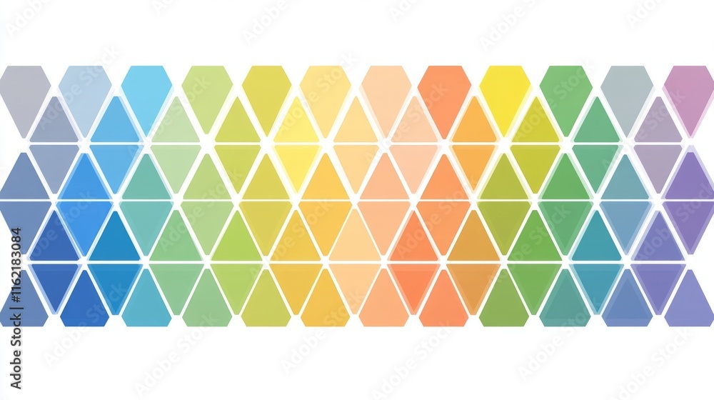 Poster rainbow triangles abstract geometric pattern design