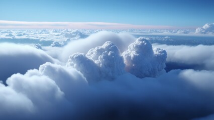 Obraz premium a bunch of clouds in the sky above the earth