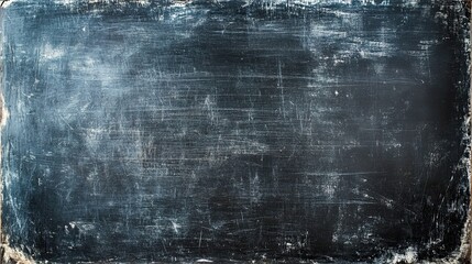 Fototapeta premium Black Chalkboard with Scratched Anthracite Texture and Chalk for Education and Writing Backdrop -