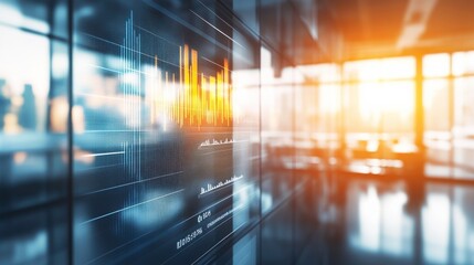 Fototapeta premium Holographic Display in Modern Meeting Room