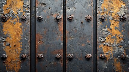 Fototapeta premium Industrial-style grunge texture with weathered concrete and rusted metal elements for edgy, urban designs. --