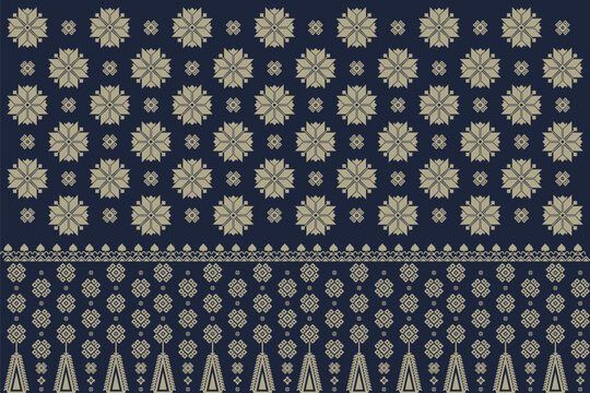 blue songket traditional cloth of indonesia
