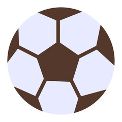 シンプルでかわいいサッカーボールのイラスト（フラットデザイン）