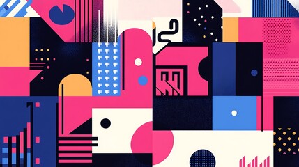 Fototapeta premium Modern background design, geometric shapes