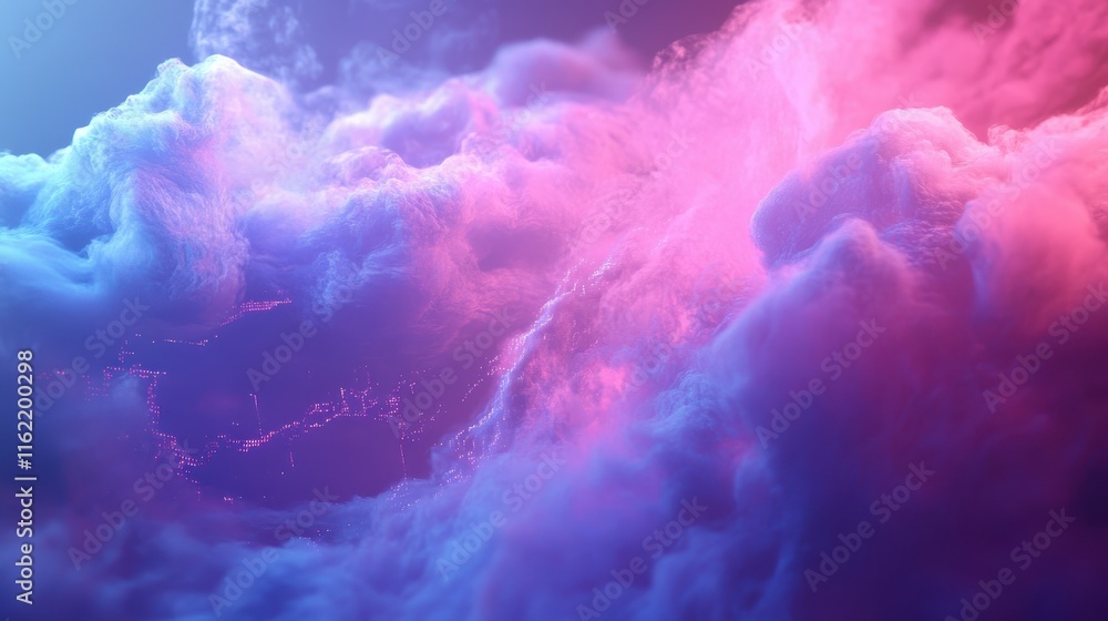 Poster digital informational technology background. code background, cloud computing. abstract motion of di