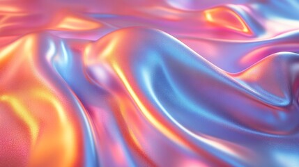 Obraz premium Abstract Modern Pastel Colored Holographic Background in 80s Style for Music or Fashion Design