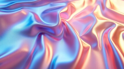 Fototapeta premium Abstract Modern Pastel Colored Holographic Background in 80s Style for Music or Fashion Designs