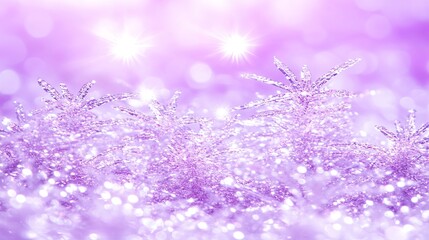 Obraz premium Sparkling Purple Festive Crystal Icicles Winter