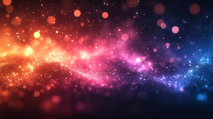 Colorful Abstract Light Reflections on Dark Background for Creative Designs