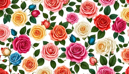 seamless pattern with roses