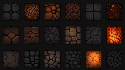 Stone Texture Tiles Game Asset Pack for Design (1)