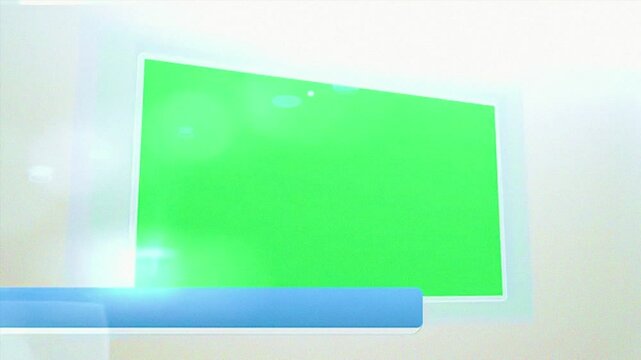 slideshow green screen frames with space for text title introduction design 3d animated intro slides sliding white background digital news presentation