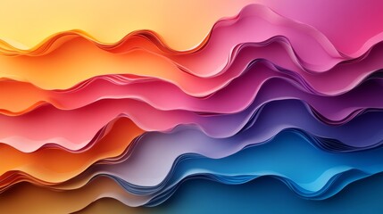 Fototapeta premium Vibrant Layered Paper Cut Background with Iridescent Colors and Holographic Elements for Invitations and Flyers