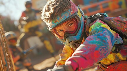 Colorful Paintball Adventure: A Kid's Thrilling Day
