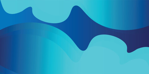 Blue abstract gradient background. Fluid shapes composition. Vector illustration
