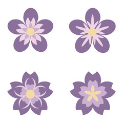 Collection Of Purple Flowers