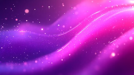 Obraz premium Abstract Purple Pink Wave Background With Glowing Particles