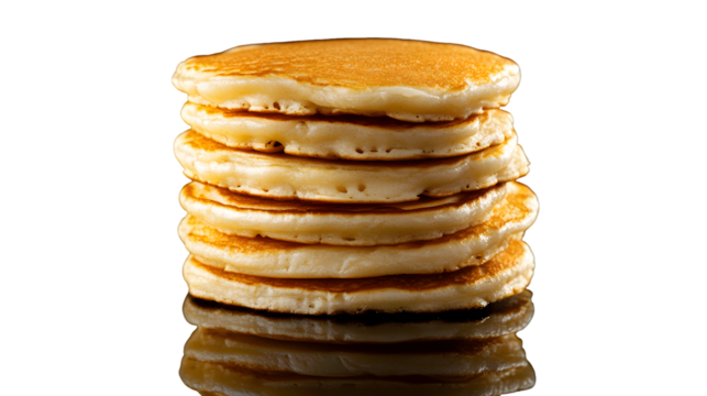 Seven Pancakes Stacked Isolated On A White Background, PNG Transparent