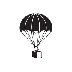 Black and white sketch of balloon in air vector silhouette on white background 