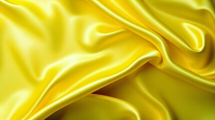 Elegant Lime Green Silk Satin Fabric Background with Wavy Folds