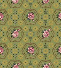 Naklejka premium seamless pattern with flowers