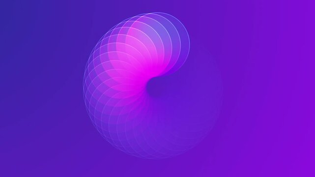 ローディングアニメーションのようなシンプルなグラデーションの丸のエコー　ループ