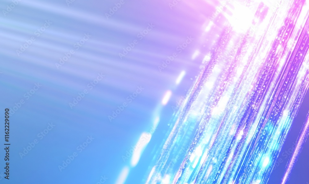 Poster abstract light rays in vibrant colors creating a dynamic visual effect.