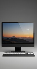 ia generated. lcd tv monitor