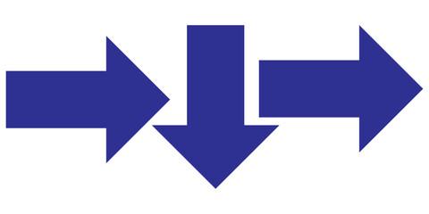 bold arrow icon vector isolated on white background.