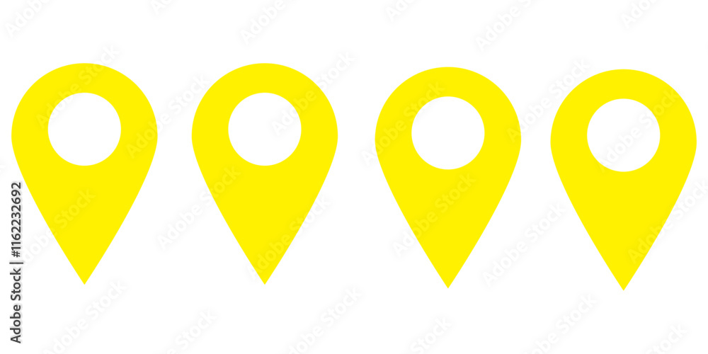 Poster location pin icon. map pin place marker. location icon. map marker pointer icon set. gps location sy
