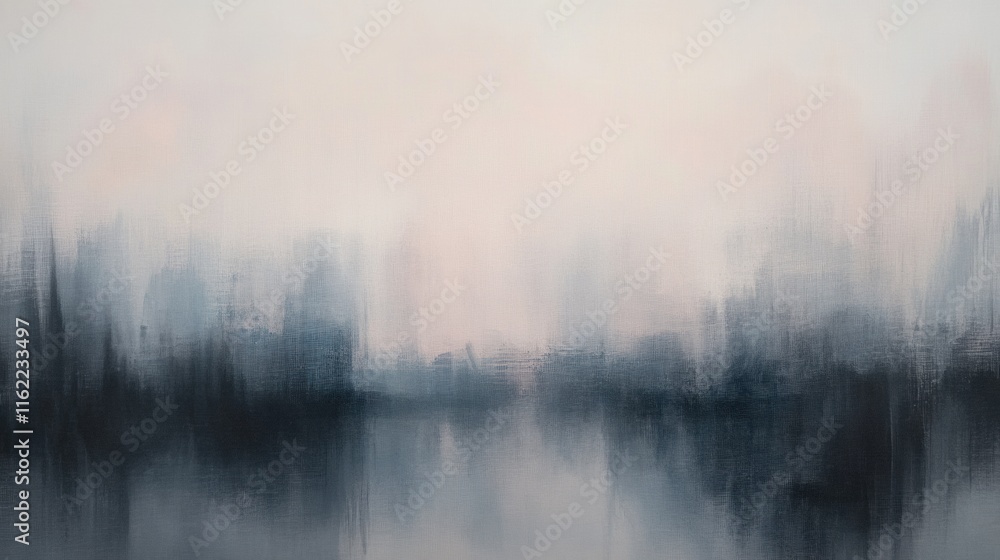 Aufkleber vague reflections in a blurred mirror capturing human emotions and leaving space for interpretation 
