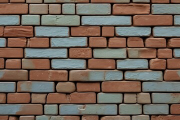 Obraz premium The bricks are arranged in a horizontal pattern with clearly visible mortar lines. 
