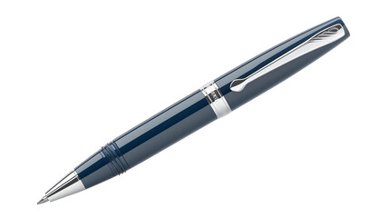 Captivating Close-Up of a Deep Azure Pen with Elegant Silhouette and Subtle Textures